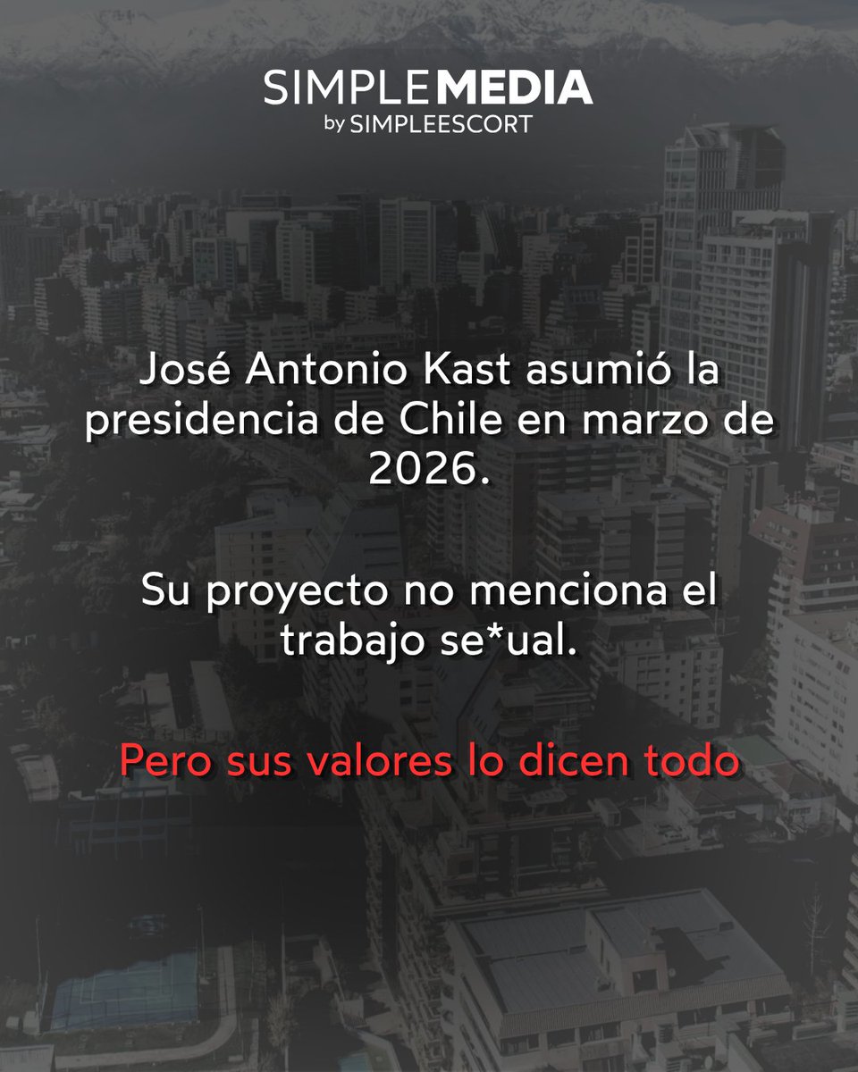 SimpleMedia_SE's tweet photo. ¿Qué significa para las trabajadoras sexuales de Chile que Kast haya ganado? 🔴

"Un gobierno así pone en riesgo nuestros cuerpos, nuestra salud y nuestra autonomía." Lo dicen ellas. En primera persona.

#trabajosexual #derechoslaborales

Un articulo de Kathy Molina Chacón https://t.co/9lkgyMAp3y