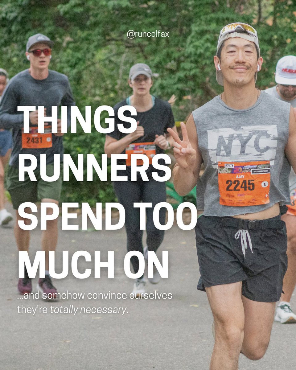 runcolfax's tweet photo. Running is a relatively inexpensive sport...

...until you add up the shoes, race registrations, gels, watches, recovery gear, coffee stops, and the "just one more" purchase 😅

What's your biggest running splurge?

#runcolfax #runnerhumor #runnerlife https://t.co/4lYOhktILQ