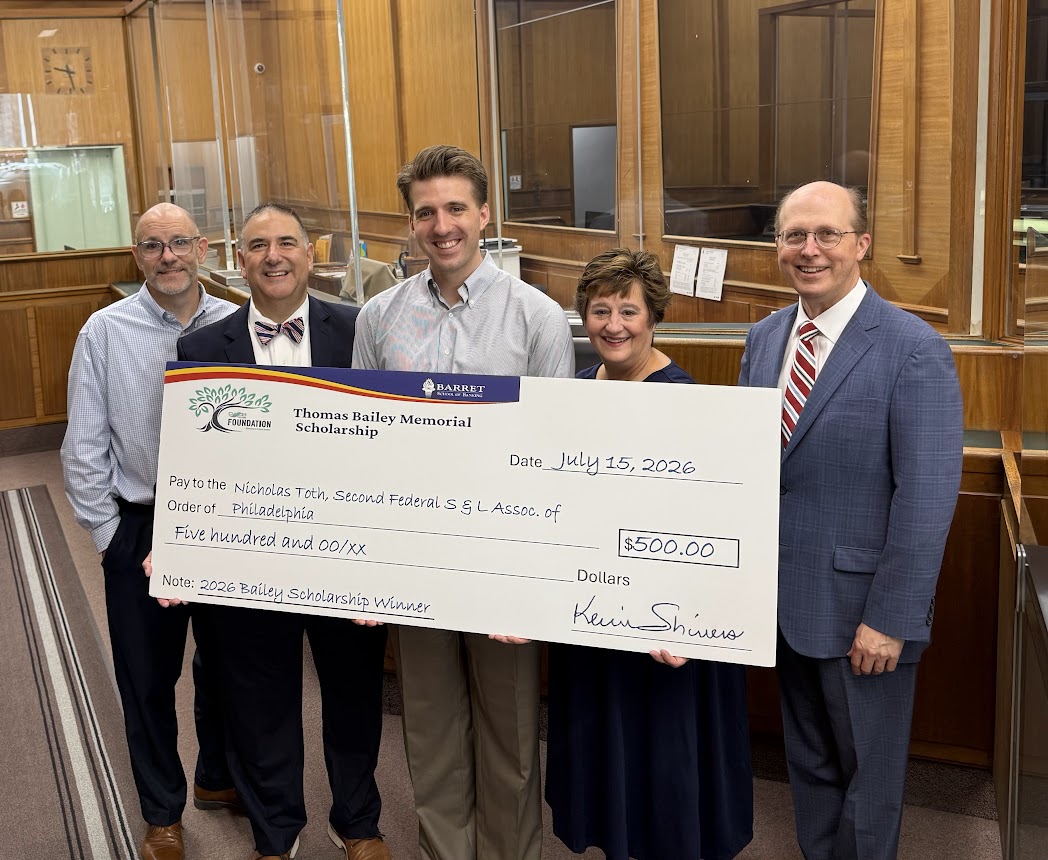 PaCommBankers's tweet photo. Congrats to Nick Toth at Second Federal Savings and Loan Association of Philadelphia for earning the Tom Bailey Scholarship toward his education at Barret School of Banking from @pacommbankers!

#CommunityBanking #BankEducation #BankLocally https://t.co/ZoAqNQMe8y