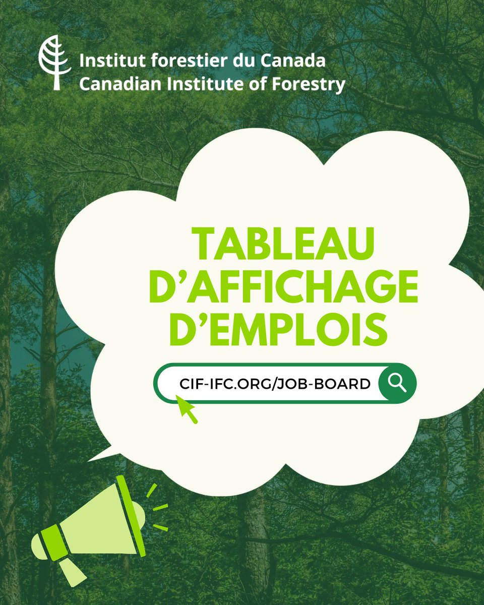 CIF_IFC's tweet photo. 🌲Looking for a career in forestry or the natural resources field? Hiring for your organization? 

Our Job Board connects job seekers &amp; employers in the forestry sector.  
Post or find jobs with ease &amp; reach a dedicated community of forest professionals! 

https://t.co/OZ8yCesIJV https://t.co/VmBntCxFdI
