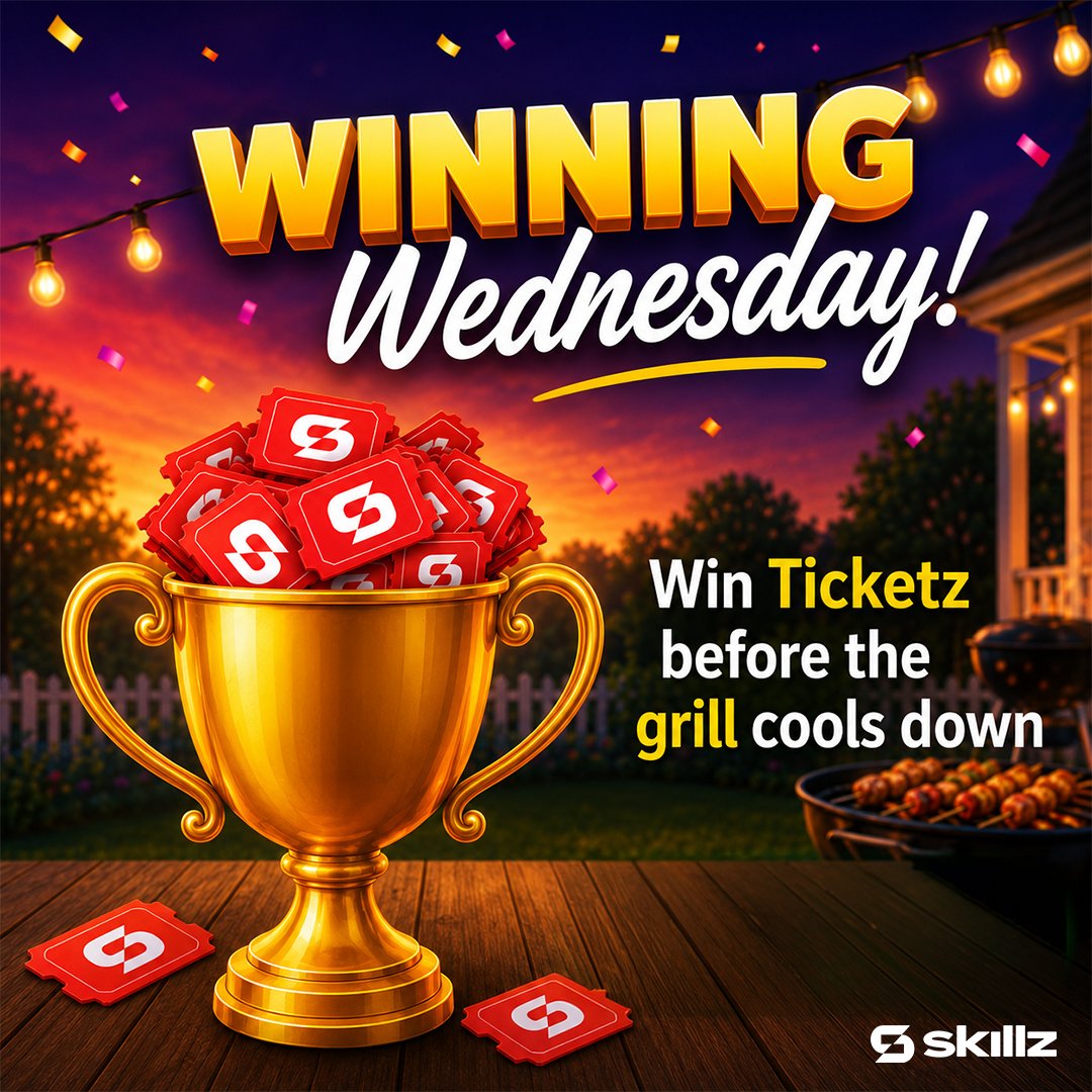 skillz's tweet photo. Midweek wins taste better. ๐
Claim your Ticketz before the grill cools down and keep the streak alive.
#WinningWednesday #Skillz #GamingCommunity https://t.co/50Qnawn7ht