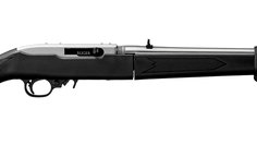 EldonRiceII's tweet photo. The only video I saw that showed me that he had a rifle is when he jumped off the roof, he first dropped a Rifle Hard Case. The rifle that is shown is not a breakdown rifle, those have seems. And they can fit in back packs. That rifle, if down your pants, will make it impossible to run anywhere, or even bend down. 

Do you see the seam just behind the rear sight? The front, barrel and all, pulls away from the Action and Trigger section of the rifle, making it two pieces that are about as long as your forearm. That is how a breakdown rifle works. The Rifle that Candace showed in her video isn't a breakdown rifle, hence Tyler dropping a hard case down that was holding the rifle inside.