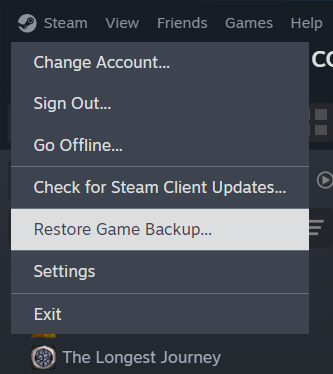 absforshort's tweet photo. @DyzCS @StopKilingGames Steam somewhat does. It doesn't solve DRM on the games that has that (not all do), but you can safely store the game once you have purchased it. You could also just tarball the game folders if you don't want to use Steam's built-in backup and restore feature. https://t.co/hoAw1f8Hoe