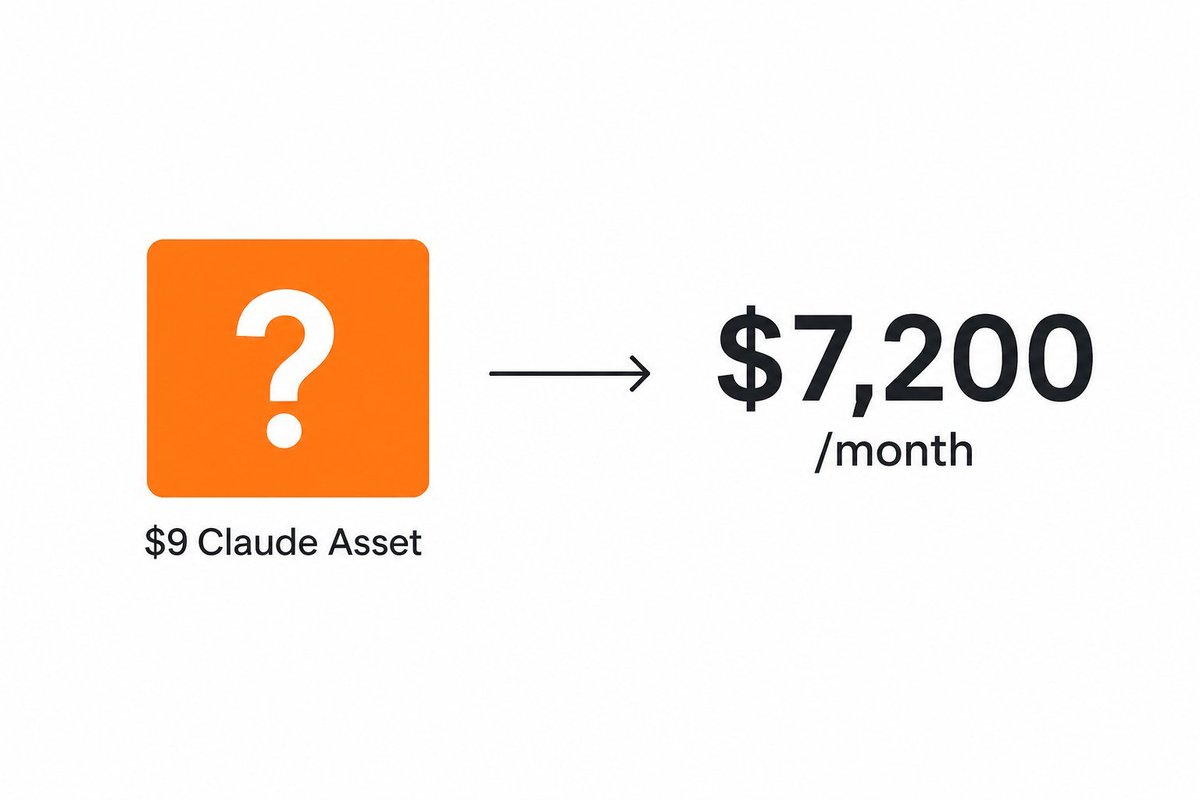 sumitdoriya21's tweet photo. I used Claude to create a simple $9 digital asset.

It made $7,200 in just 29 days.

I've recorded a 5+ hour course breaking down my entire system.

(Including every AI prompt I use.)

Like + reply 'Claude' and I'll send the entire breakdown to you absolutely for free.

Free for 48 hours only.
@sumitdoriya21