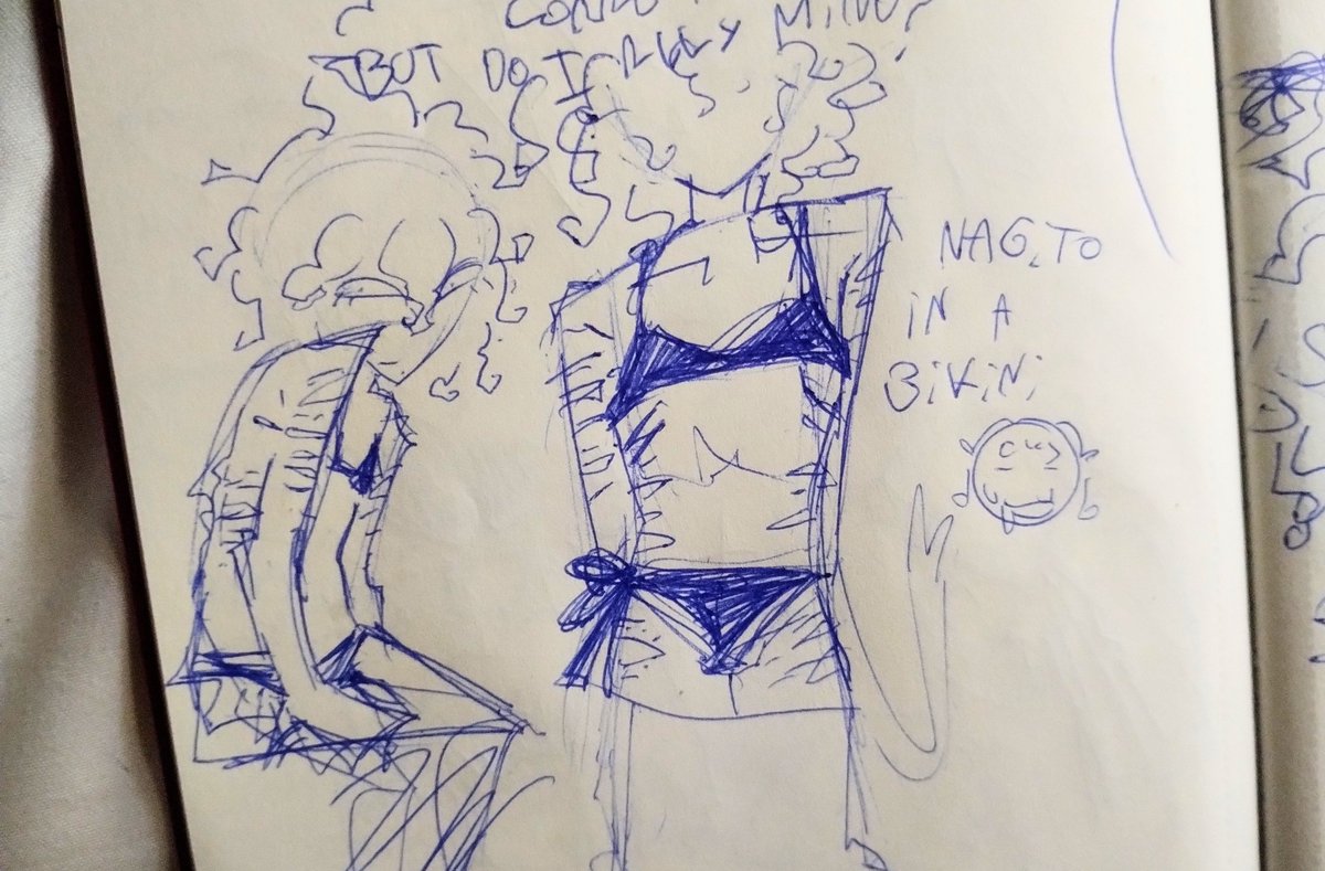 GatitunP's tweet photo. nagito komaeda in a bikini https://t.co/yX2fDdR81Z
