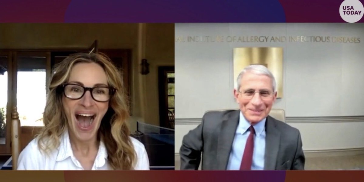 IngrahamAngle's tweet photo. Maybe Sen Paul should have had Julia Roberts ask the questions.  Fauci liked talking to her. https://t.co/OIfIwpcaGN