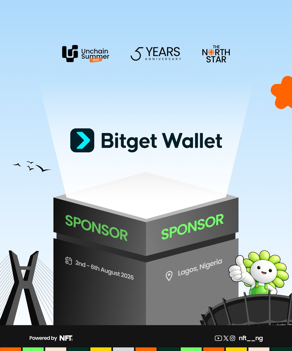 israel_akp78433's tweet photo. Here are the official sponsors for Unchain summer 2026 and more...

@BitgetWallet 
@Monicanigeria
@evolutionapp_

Tell me why you'll want to miss this once in a year opportunity 
#UnchainSummer2026
#UnchainTakeover 

Register here 
https://t.co/Y9wxAp3tP9 https://t.co/PIVVYYD1tN