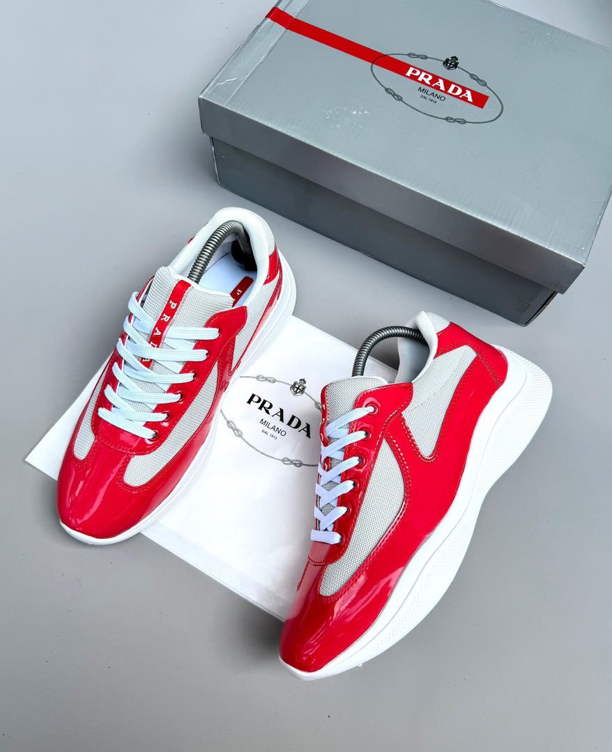 footcasehq's tweet photo. The Prada America’s Cup silhouette has remained one of luxury fashion’s most recognisable sneaker designs for years.

With its sleek profile, premium-inspired construction, and timeless styling, it’s a favourite for those who appreciate understated luxury. https://t.co/cmFVdtCEwT