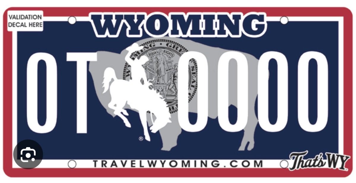 GJL2012's tweet photo. @JoshPateCFB Here is the new (2025 and moving forward) Wyoming plates. https://t.co/oPL83ELXh5