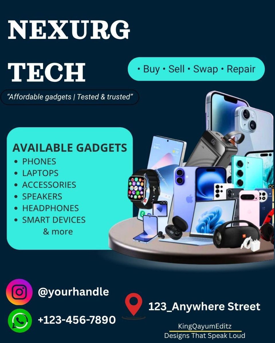 Kingqayumeditz's tweet photo. No client.
No brief.

Just an idea.

I imagined a tech brand, sketched the concept, and designed this promotional flyer from scratch.

Creativity grows when you build even without being asked.
https://t.co/iPcDmSFXku

#GraphicDesign #FlyerDesign #branding https://t.co/tewkZqLK8c