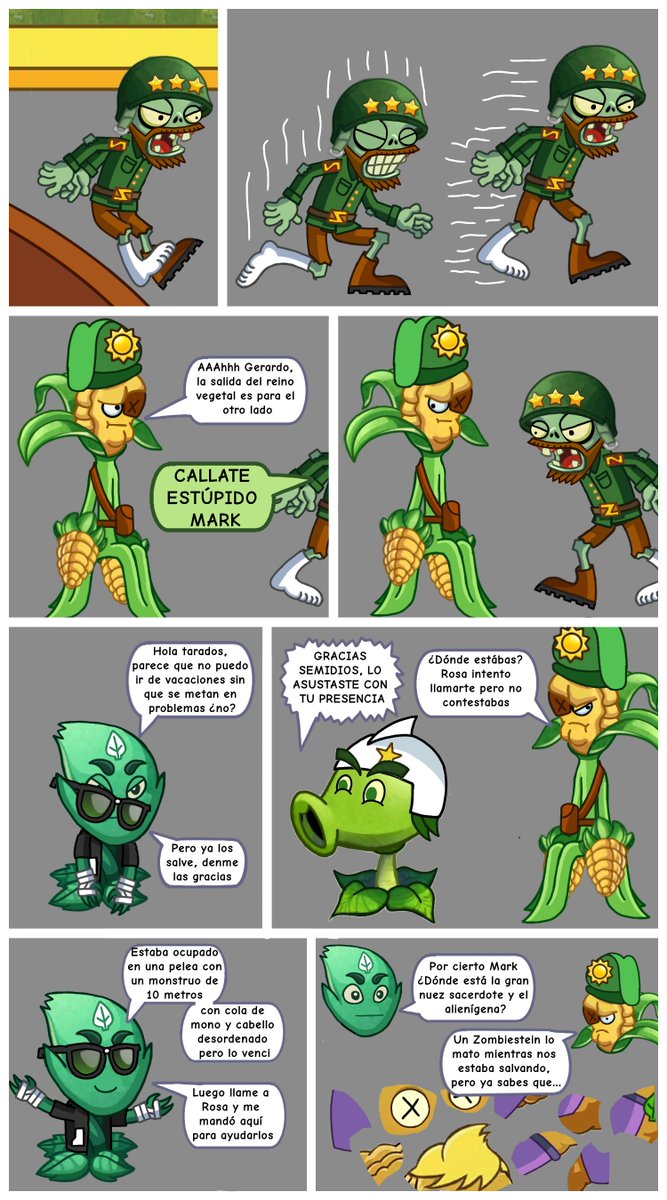 charamanti6's tweet photo. COMIC N°2: parte 6

La batalla termina, las plantas y zombis se retiran Pero ... El enemigo descubre algo muy importante (lamento el retraso xd)

#pvz #pvzh #pvzagentes #pvzfanart #pvzcomic #Comicpvzagentes
#plantasvszombis
#pvzagentesN2 #pvzart https://t.co/n7QqkuxLfI