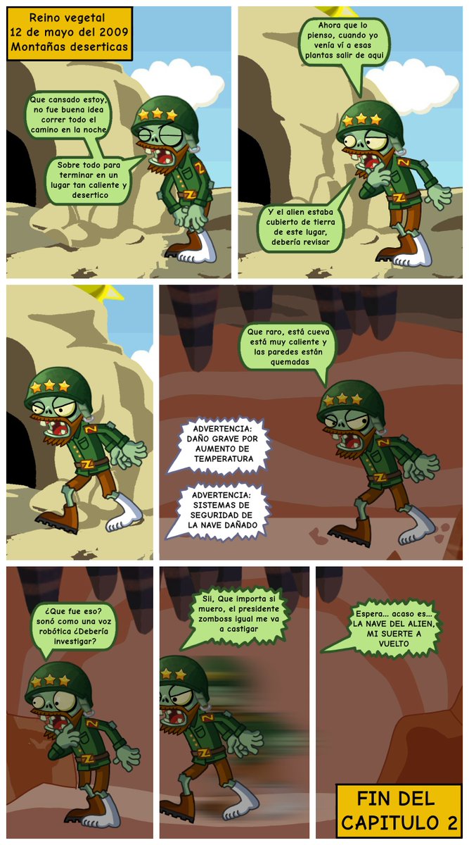 charamanti6's tweet photo. COMIC N°2: parte 6

La batalla termina, las plantas y zombis se retiran Pero ... El enemigo descubre algo muy importante (lamento el retraso xd)

#pvz #pvzh #pvzagentes #pvzfanart #pvzcomic #Comicpvzagentes
#plantasvszombis
#pvzagentesN2 #pvzart https://t.co/n7QqkuxLfI