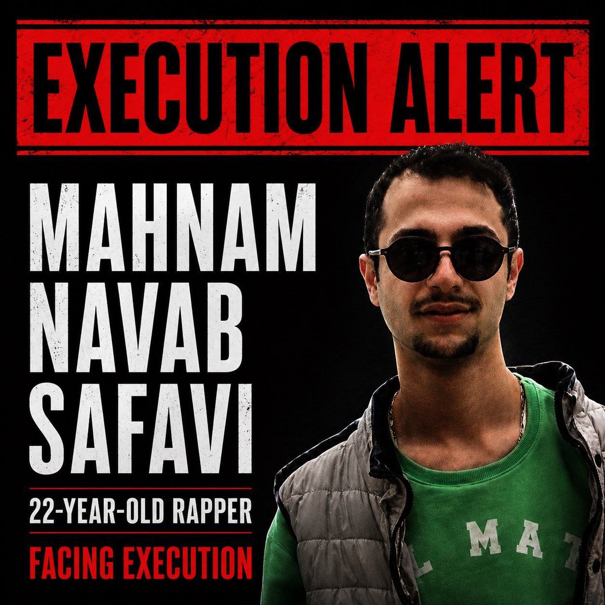 showjin89849895's tweet photo. 🚨URGENT: #MehnamSafavi, 22, from Isfahan, was arrested on January 13 after posting in support of the protests. He has since been sentenced to death and is at serious risk of execution.
#IranMassacre‌
#StopExecutionsInIran https://t.co/UkQ4rLldkG