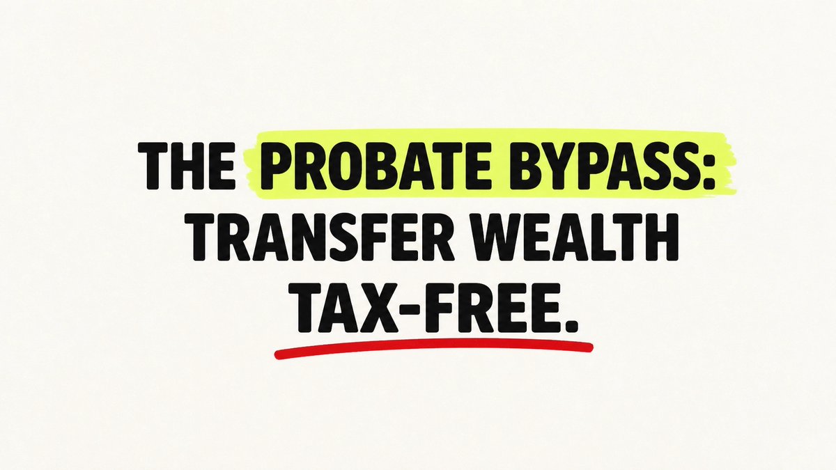 RealChrisWooten's tweet photo. PROBATE IS A WEALTH TRAP!!! 🏛️

Your SDIRA is the ultimate bypass. Proper beneficiary designations skip court entirely and transfer wealth directly to your heirs tax-free.

PROTECT YOUR LEGACY. BE OBSESSED. https://t.co/L01b9Vt7kN