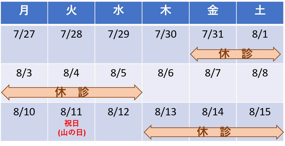 HotateENTClinic's tweet photo. 2026年夏期休診のお知らせ
当院HPでは告知してましたがこちらでもお知らせです。

https://t.co/rbd7heBzek https://t.co/e7uT3Slnap