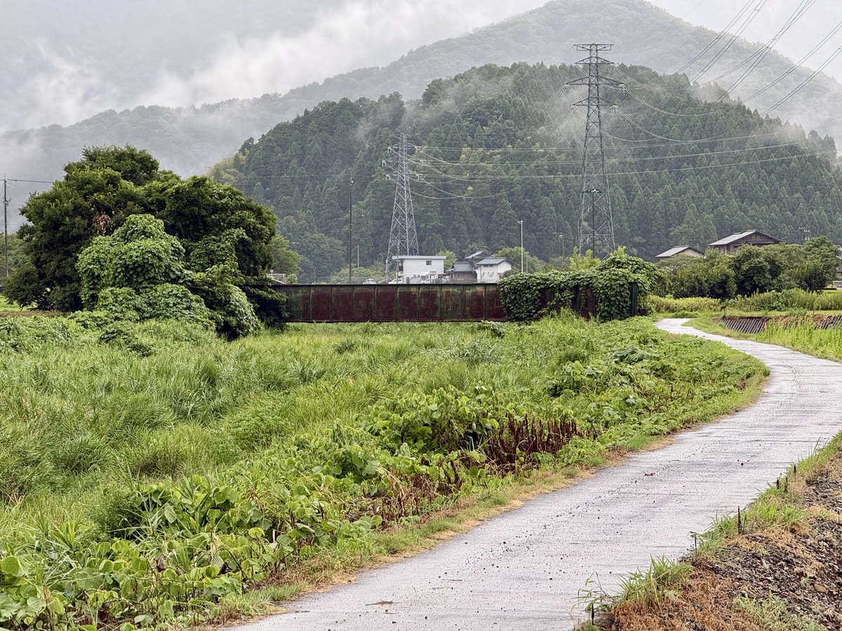 memo_hako's tweet photo. 福井鉄道南越線の北村〜五分市間にかかる浅水川橋梁跡
カミナリが鳴っていたので近くには行きませんでした😅
2026.7.28 https://t.co/YtBrNSUdgL