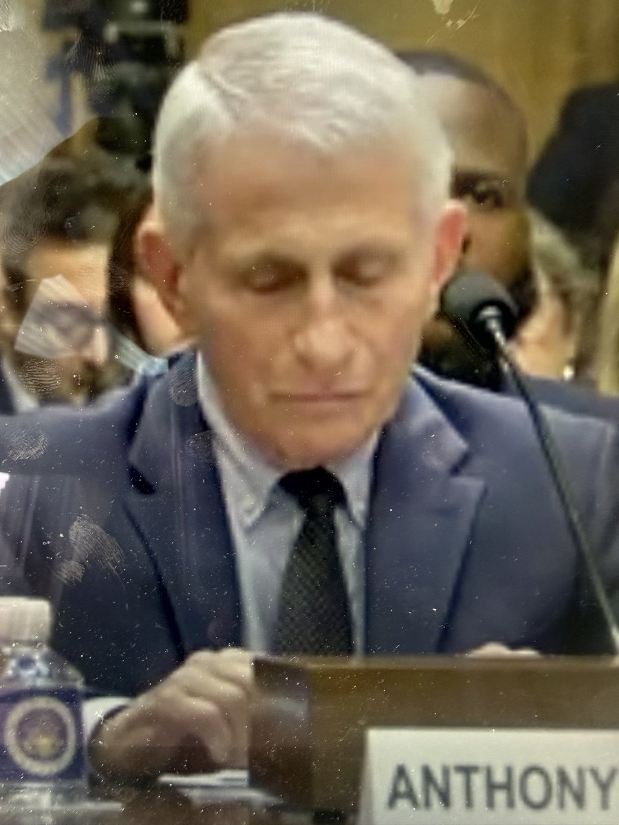 danaparish's tweet photo. Fauci appear shaken, humbled, humiliated. Has no defense so pleads the Fifth. Many firsts. @SenRandPaul https://t.co/mVayHIIJrM