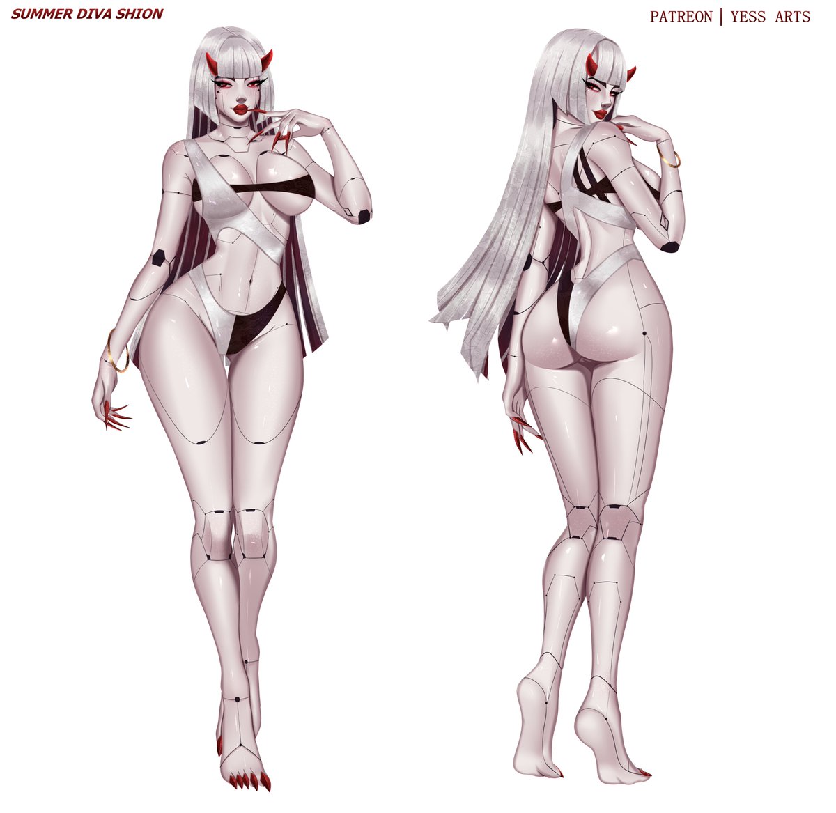 YessArts's tweet photo. Summer Diva Shion ✨⛱️💕

Overwatch fan summer skin concept art✨ https://t.co/uRk1sAYr2r