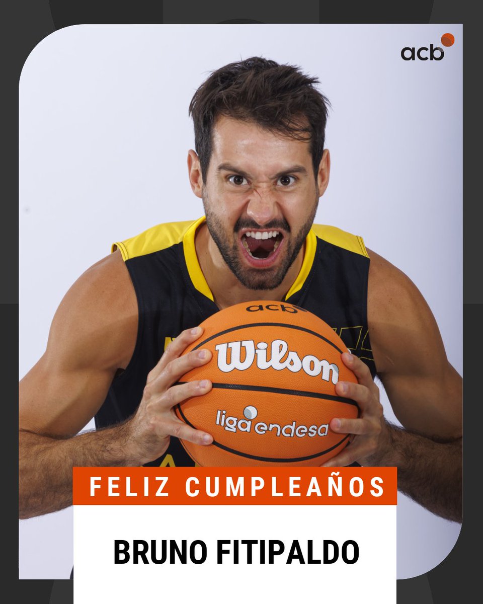 ACBCOM's tweet photo. 🎂🥳 ¡FELIZ CUMPLEAÑOS, @BrunoFitipaldo! 

#LigaEndesa https://t.co/mcRxS82XJw
