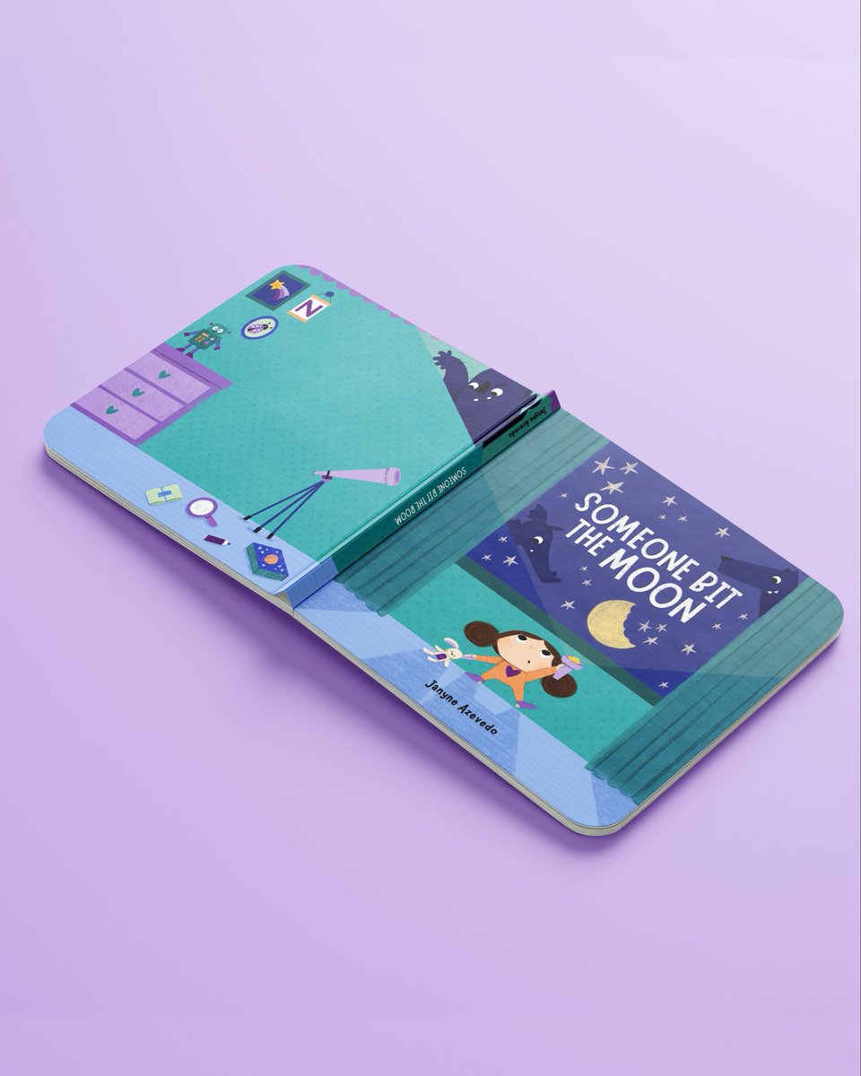 janyneilustra's tweet photo. Final cover and back cover ✨

The result of my book project, “Someone Bit the Moon,” during the course @inkygoodness @theigcollective 

#kidlitart #kidlitartist #kidlit #childrensbook #dummybook https://t.co/P66reMhyuS
