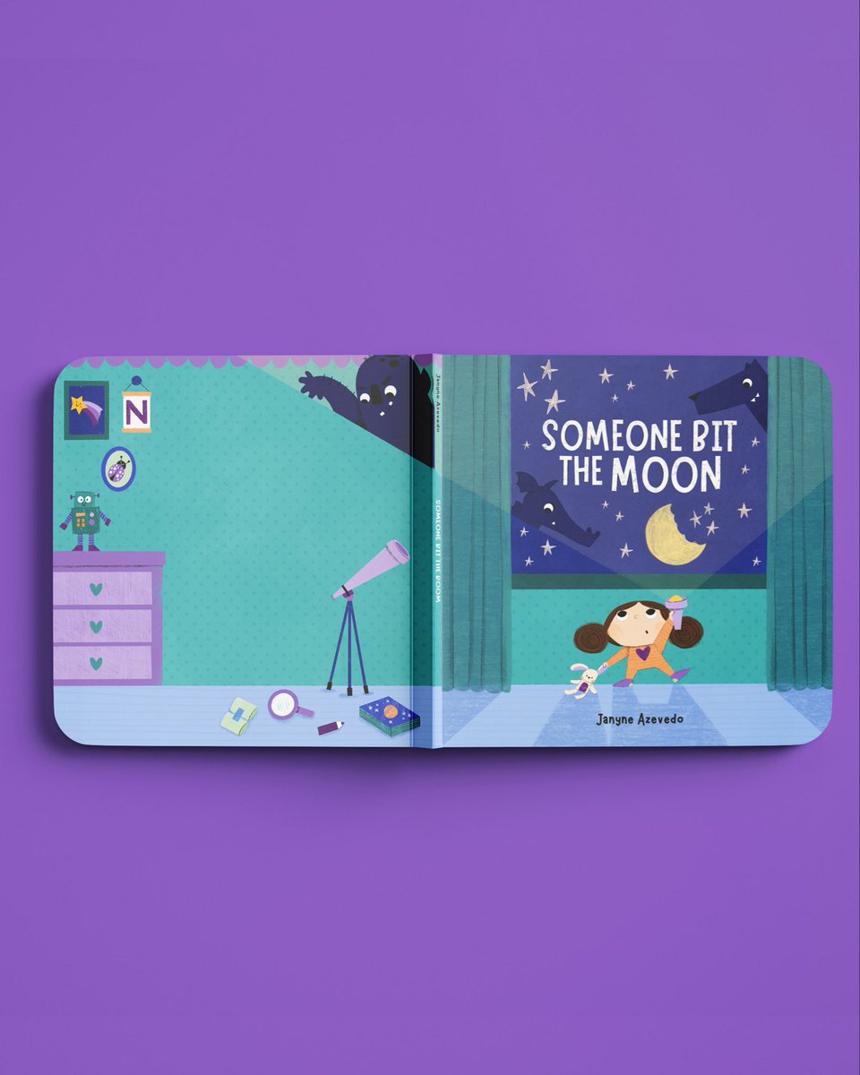 janyneilustra's tweet photo. Final cover and back cover ✨

The result of my book project, “Someone Bit the Moon,” during the course @inkygoodness @theigcollective 

#kidlitart #kidlitartist #kidlit #childrensbook #dummybook https://t.co/P66reMhyuS