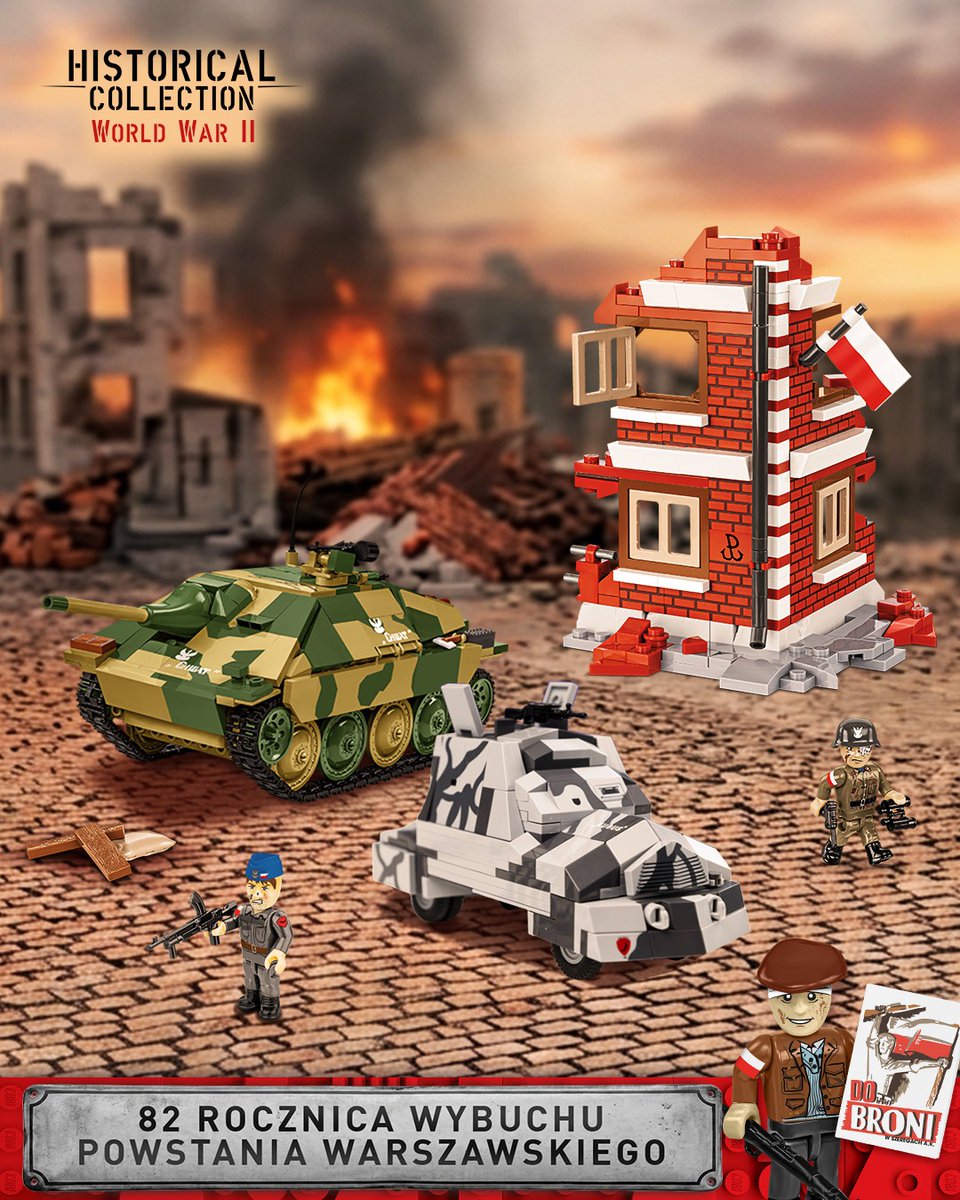 COBI_Bricks's tweet photo. 1 sierpnia - rocznica wybuchu Powstania Warszawskiego.

Dziś wspominamy bohaterów, którzy 82 lata temu stanęli do walki o wolność i godność swojej ojczyzny 🇵🇱

Pamiętamy!

#COBI #COBIbricks #PowstanieWarszawskie #PW https://t.co/4XwJ7kDIXn
