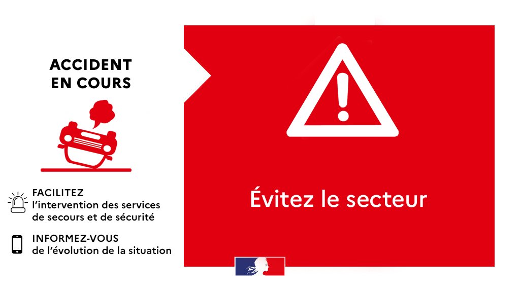 Image de Préfet de Seine-et-Marne - ❗️Accident en cours sur la RD231 à Villeneuve le Comte.
🚧La circulation est coupée dans les deux se