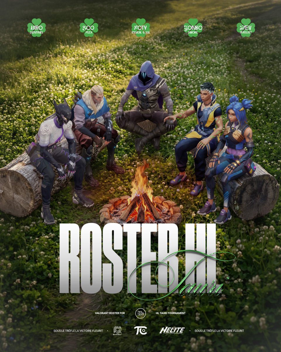 RBcorpesport's tweet photo. On ne compte pas sur la chance, on l'aligne🍀
Voici notre roster pour @HLTbackup !

@Foty_vlr — Smoker / IGL
@nevvlr — Duelliste
@Yonko212 — Flex
@ScorteckTv — Reveal
@H_liro — Sentinel

🔄Sub : @iNaX79 

🎯Coach : @vayzu_exe 
📋Manager : @Toshi_VLR 

🎙️Cast : @Sweelya_

#RBCORP #RBWIN #HLTAURI