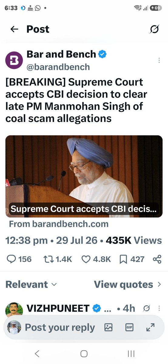 sdeo76's tweet photo. १) CBI के क्लीन चिट को सुप्रीम कोर्ट ने स्वीकार किया और कोयला घोटाले में पूर्व प्रधानमंत्री मनमोहन सिंह को सभी आरोपों से बरी किया। (आज का निर्णय)

२) कोयला घोटाले पर पूर्व में झूठ बोलकर जनता से लिया गया वोट का साक्ष्य। 

३) याद रखिए झूठ बोल कर वोट लेने वाले नेताजी जी की सरकार के पास ही CBI एजेंसी है, जिसने क्लीनचिट दिया है।

#SandeepDeo