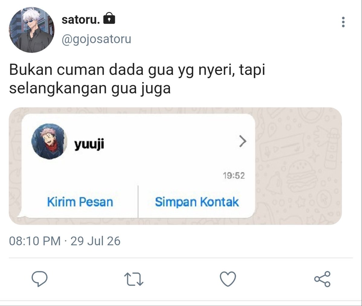 blesmeer's tweet photo. #goyuu two tweets au

Buah kedondong buah duku
Ayo dong jadi pacarku https://t.co/taf4ovcfim