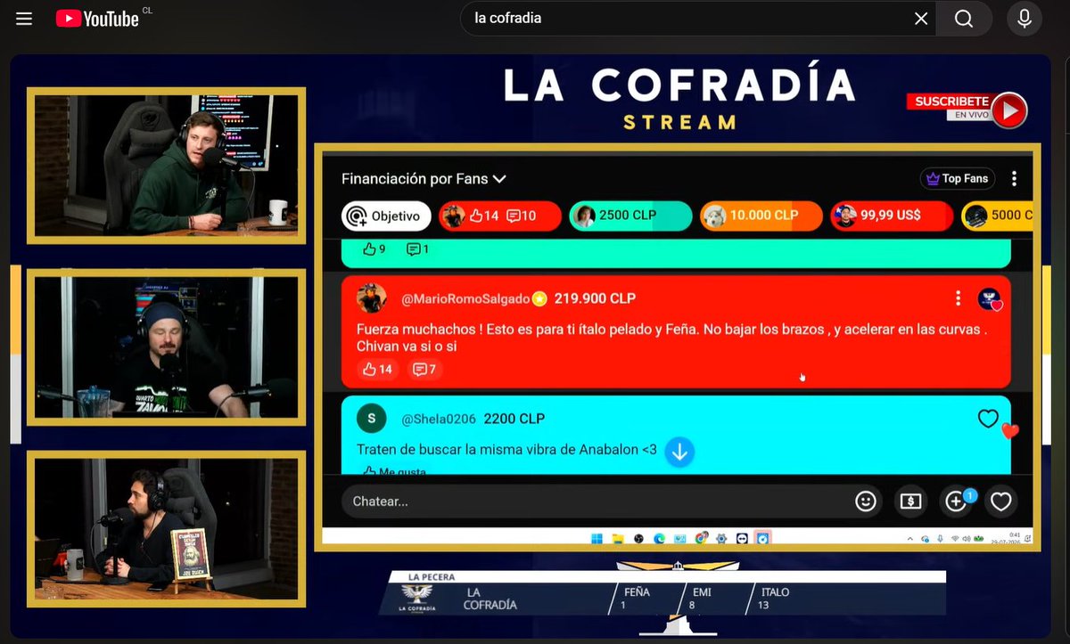 anti_merluzop's tweet photo. Como Copano no le va a tener envidia a La Cofradía, si su canal mugriento de Turno con cueva le dan super Chat de 2 lucas en cambio a la Cofradía le dan super Chat de 200 lucas. Si Copano y Turno recibió plata estatal de Boric, como buen parasito de Izquierda. https://t.co/YOGNuNmZwN