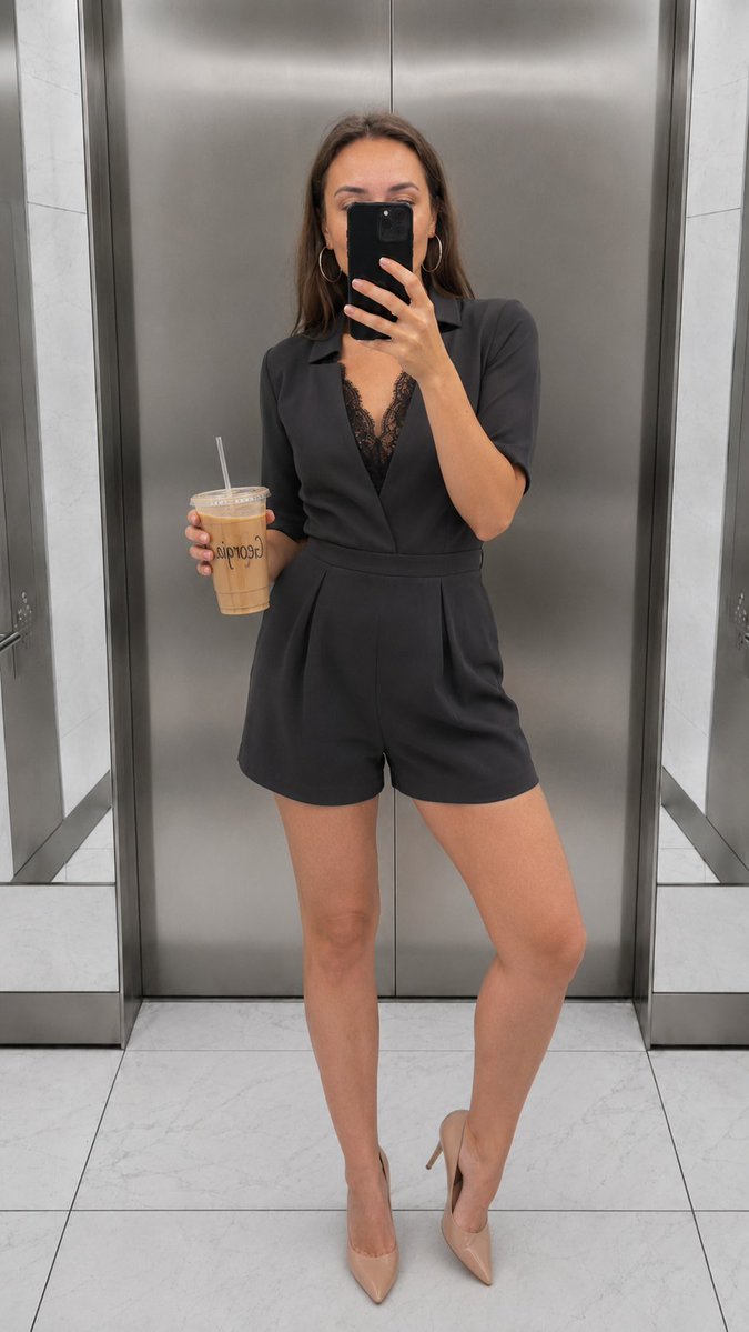 SeekingGeorgia's tweet photo. Coffee in one hand, chaos in the other.
Is this too much for the office or exactly enough? 👀
#OOTD https://t.co/GyiOt2FByE