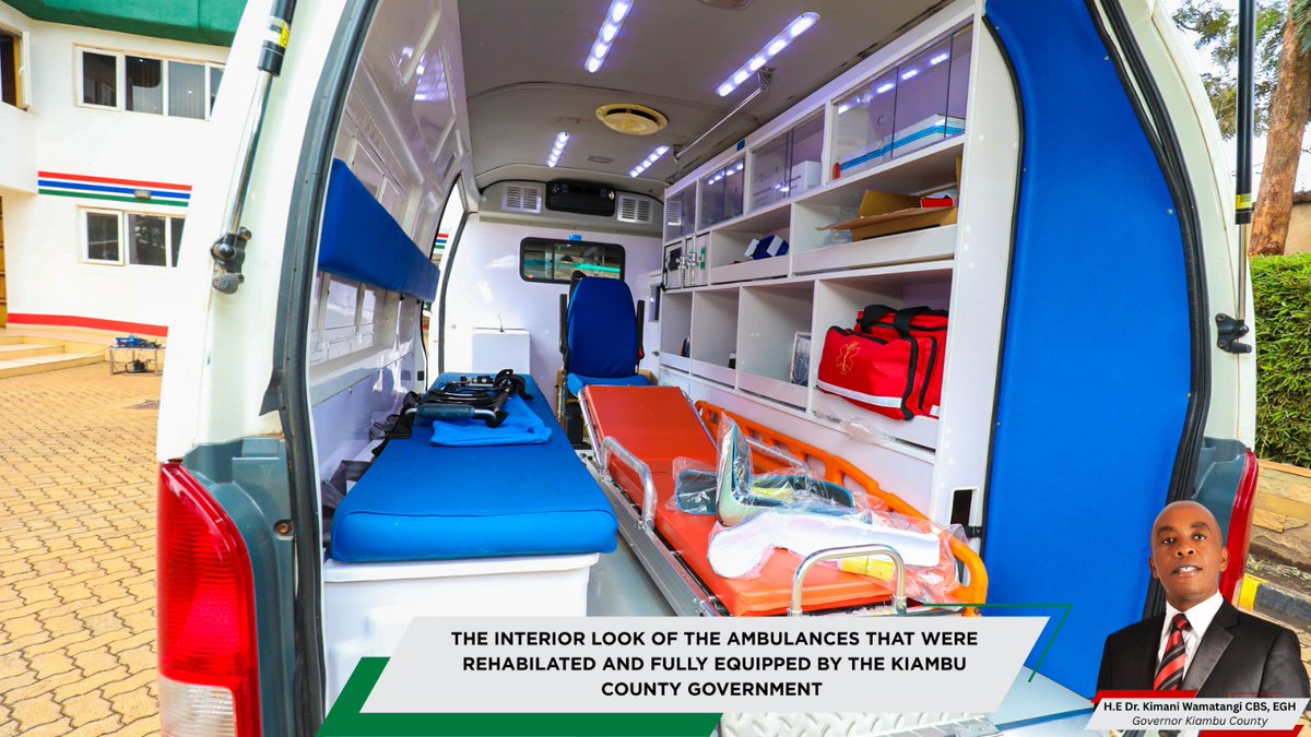 Mickeyisgone's tweet photo. Emergency response strengthened with an expanded ambulance fleet and an improved referral system getting critical patients to the right facility faster.
#KiambuTheModelCounty
#WamatangiThePerformer https://t.co/eBhKsaD9Bi