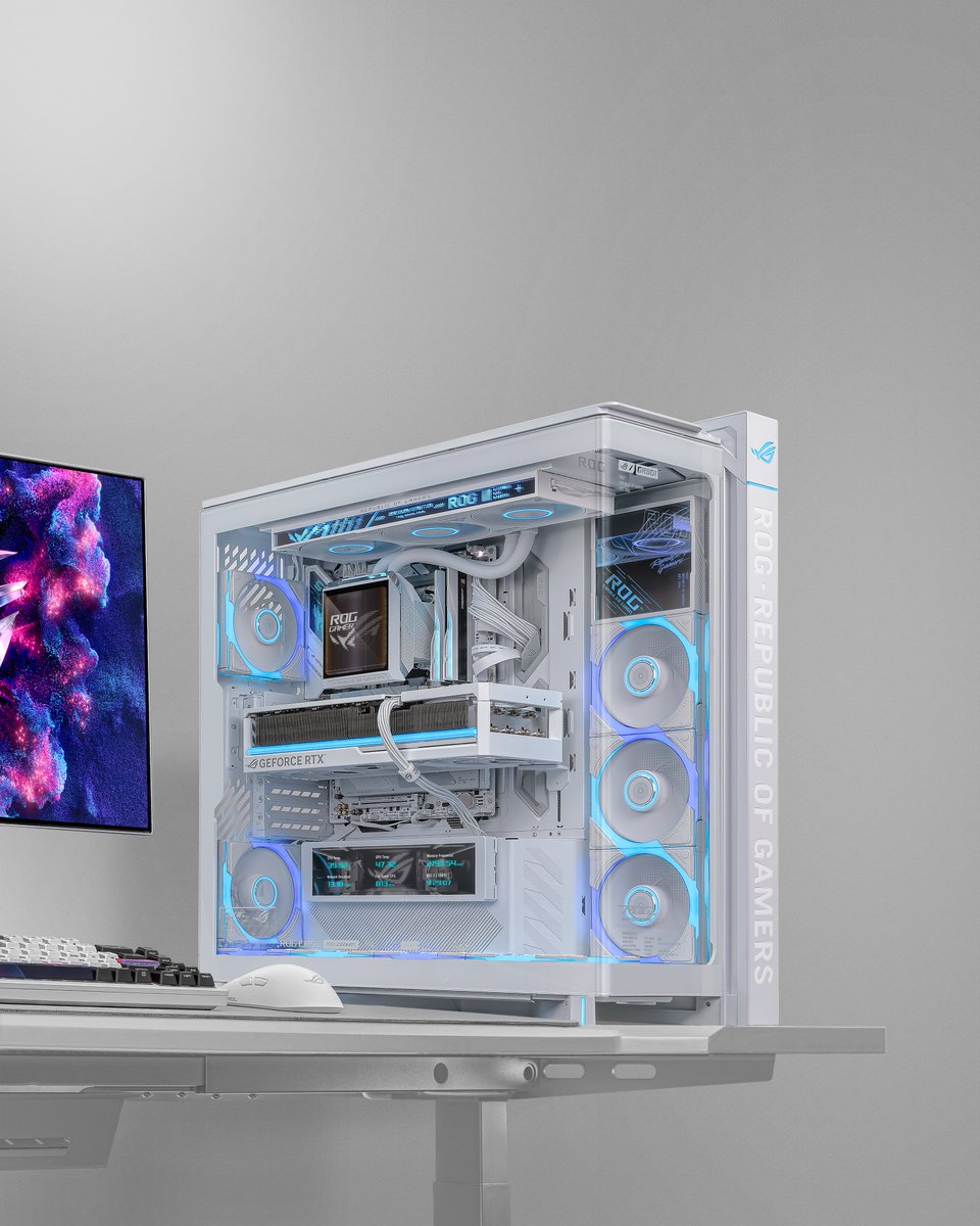 ASUS_ROG_FR's tweet photo. Le #ROGCronox ARGB en blanc et les ventilateurs ROG Eurux GR120 ARGB : j'adore, pas vous ? 🤍
#CaseFan #PCBuilds #WhiteBuild https://t.co/YZASnSXcKU