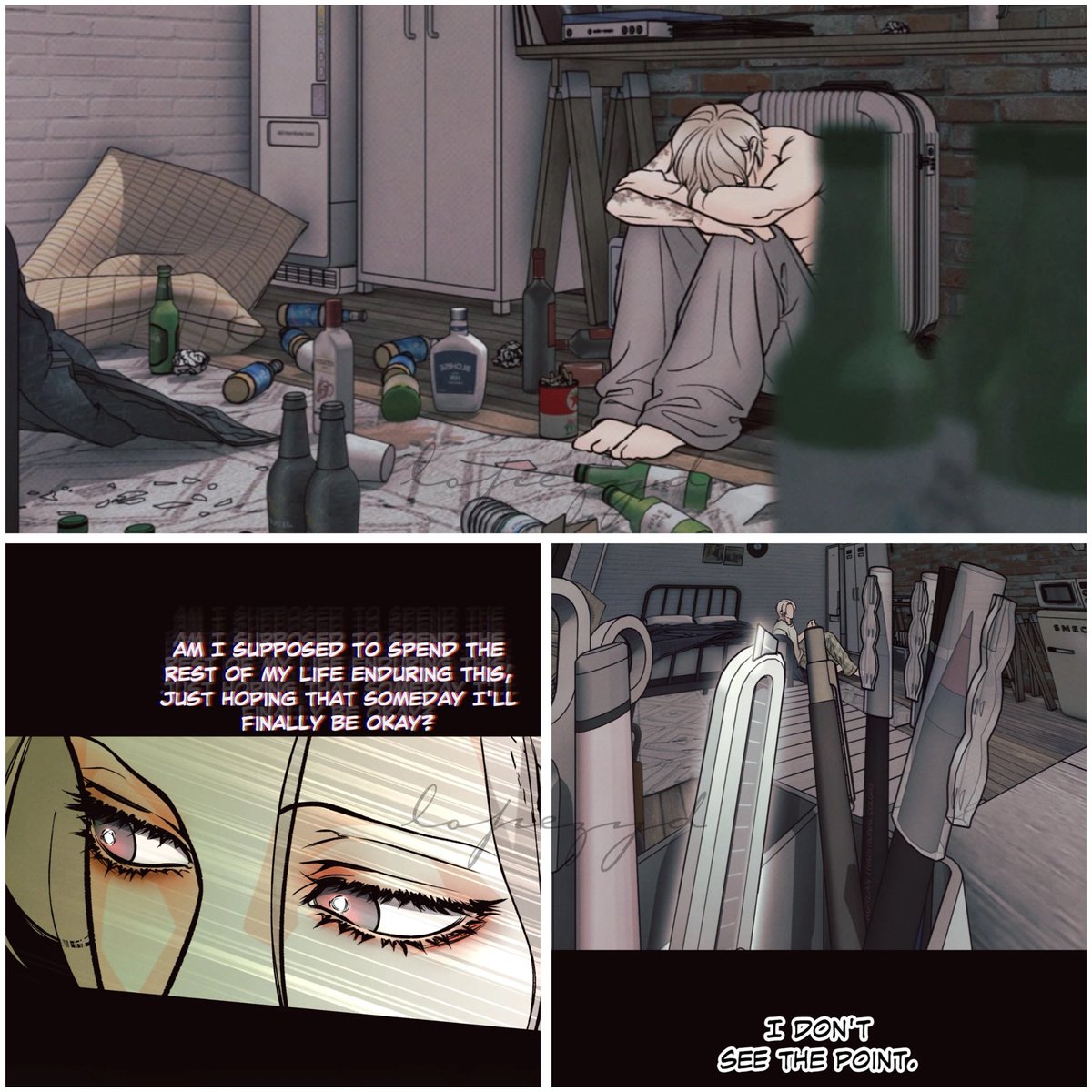 YudyLope16's tweet photo. #미혹의경계  #Borderline

👏🏻 Applause to the author for giving us a redemption arc where the character is truly suffering the consequences of his own actions, to the point where he feels completely lost and unable to see a way out of the situation.

Mokyeon is suffering, and he’s suffering a lot. He isn’t eating, he’s practically only drinking, and you can see him sinking deeper and deeper. His situation is genuinely becoming worrying.

And even though it hurts to see him like this, this is exactly what I ask for when we talk about a real redemption arc. I don’t want two tears, one sad scene, and then everything magically gets fixed. I want regret, consequences, and for the character to truly understand the weight of everything he did.

That being said, I NEED Nanjo’s POV. We’re seeing how much this separation is destroying Mokyeon, but we still don’t know what’s happening on the other side. What is Nanjo thinking? How is he dealing with everything? How does he feel after deciding to cut ties with him?

Because something tells me Mokyeon isn’t the only one suffering. 😭