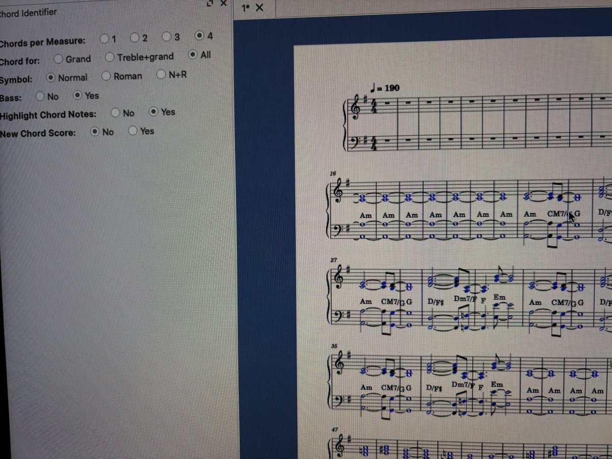 YusakuFromJPN's tweet photo. ProToolsで作ったマーカー(〇〇小節目に1Aとか)をそのままMuseScoreのリハーサルマークに変換するマクロをStreamDeckで作って
Logicで分析させたコードトラックMIDIをMuseScoreに入れてコード記号を自動で入れてくれるプラグインを導入したらサポート譜面制作が3倍くらい効率的に作れるようになった。 https://t.co/fwUj59uhJY