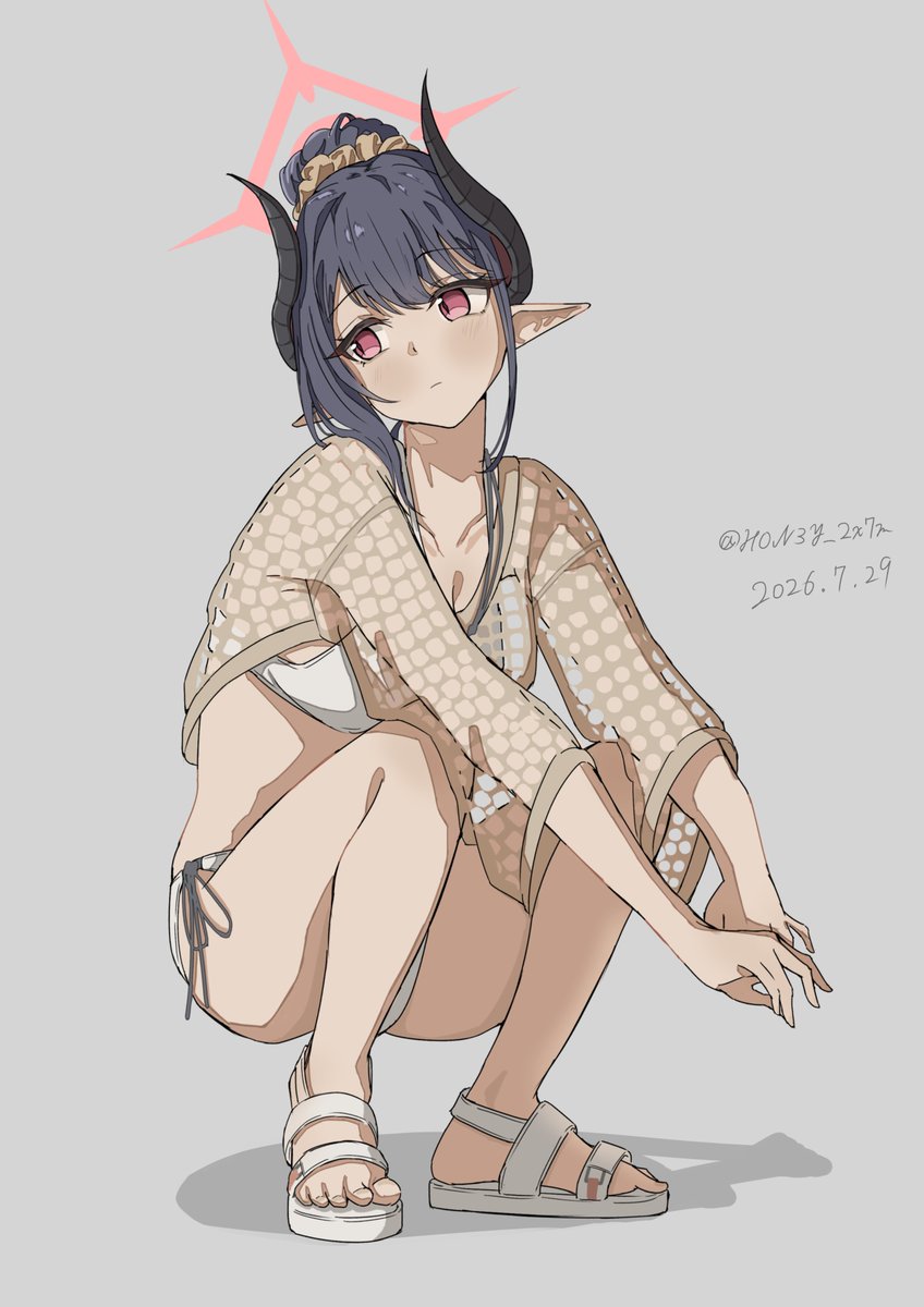 H0N3Y_2x7m's tweet photo. チアキを描きました📷😈
#ブルアカ
#BlueArhive https://t.co/490a6giHcO