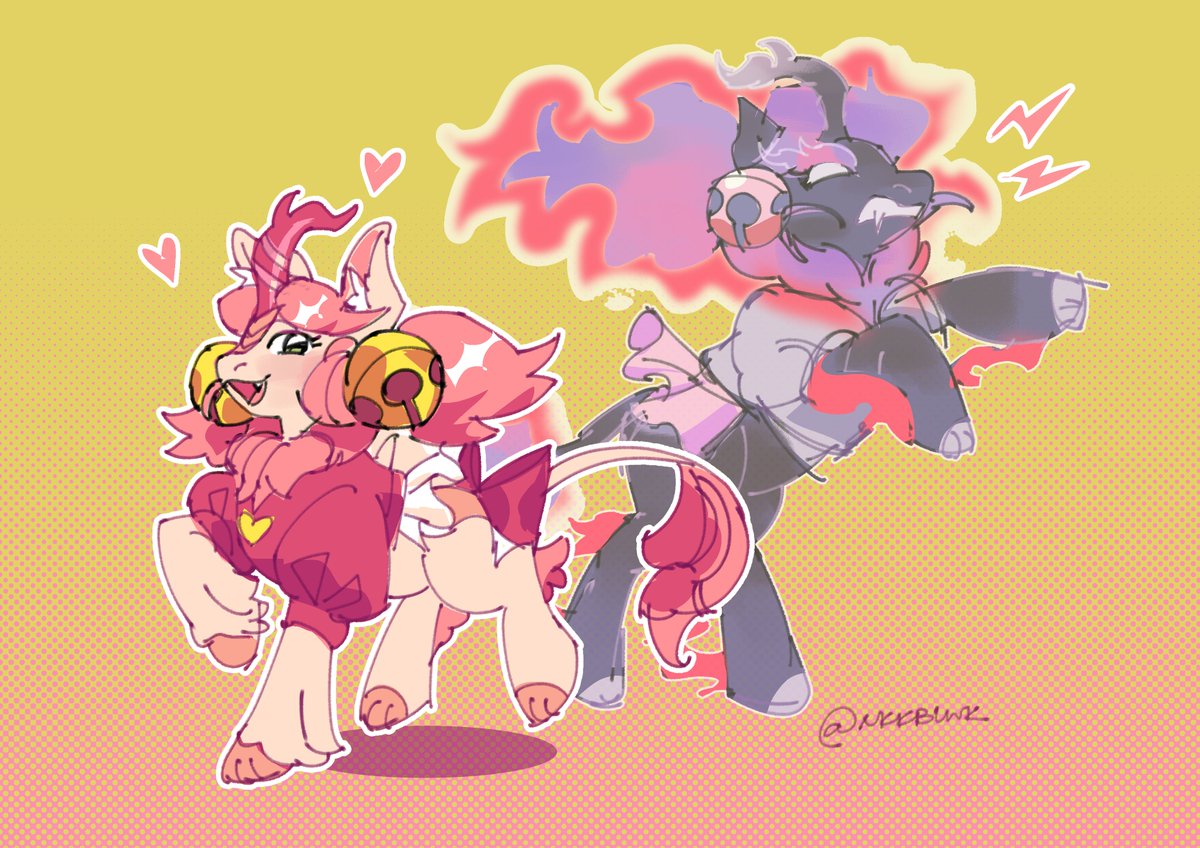 elfilibust's tweet photo. She's the nya nya pony with the mya mya brigade #deltarune https://t.co/rvqbtKAMfb