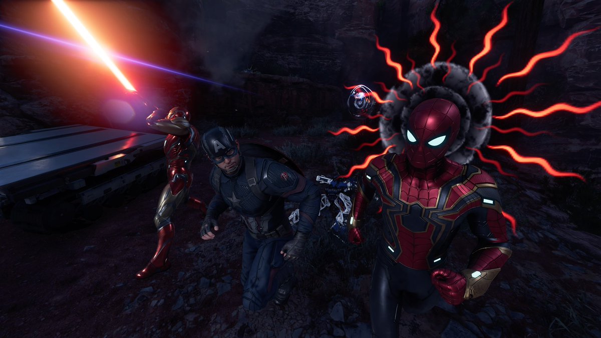 AwesomeGame00's tweet photo. スクエニ版アベンジャーズ。
実はアプデされてスパイダーマンも使えるんですよ！
操作性はインソム版スパイダーマンの方が圧倒的に良いですが、こちらも軽快なアクションを楽しめます😌

しかしフォトモードは超使いづらいので、カッコいい写真が撮りづらい難点はあり🫠 https://t.co/08EnLLJMxQ