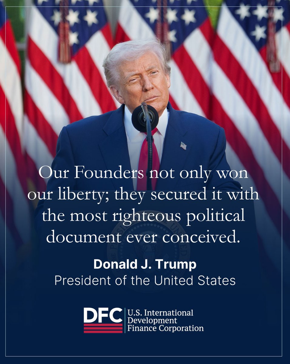 DFCgov's tweet photo. America’s strength begins with our Constitution – the framework that transformed our hard-won liberty into a lasting system of self-government, opportunity, and the rule of law. https://t.co/o4Rv2cX7hT
