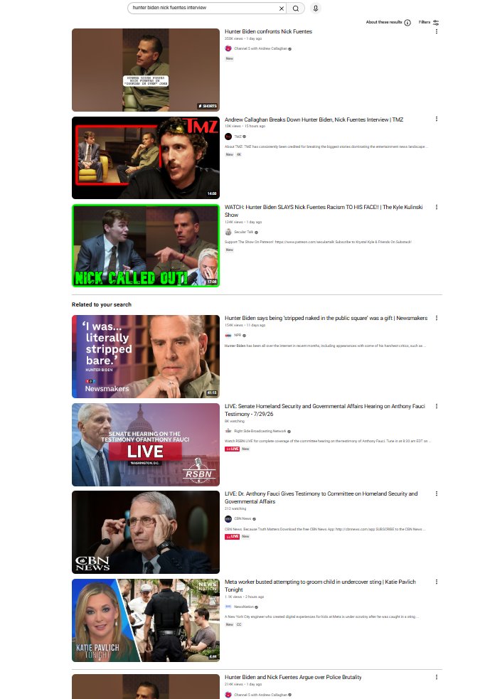 NotFromNL's tweet photo. @LaundryQueen__ When you Youtube search the interview you have to scroll down all the way. This interview is being shadowbanned https://t.co/P3WkhHpcVy