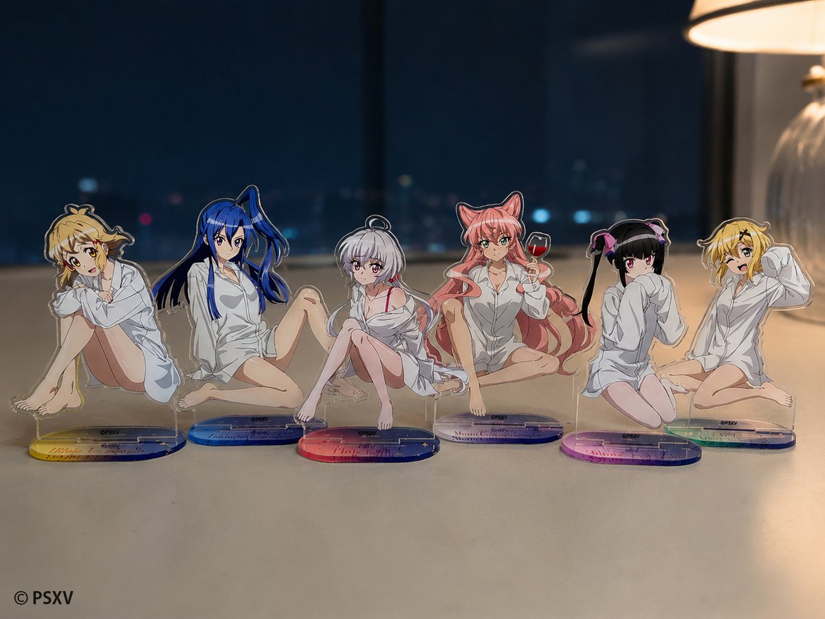 QC_inc_kuji's tweet photo. 🌟賞品写真紹介🌟
『戦姫絶唱シンフォギアＸＶ』～リラックスナイト～🌙
📌8/28(金) いよいよ発売❗️販売は店頭のみ‼️

“戦いの中では見られない、彼女たちのもうひとつの表情”をお楽しみいただける賞品を、発売日まで順次写真でご紹介します。

本日は【B～G賞】アクリルスタンドワイド

デスクに飾れば、いつも推しを身近に感じられること間違い無しです😊
#symphogear #くじQ
