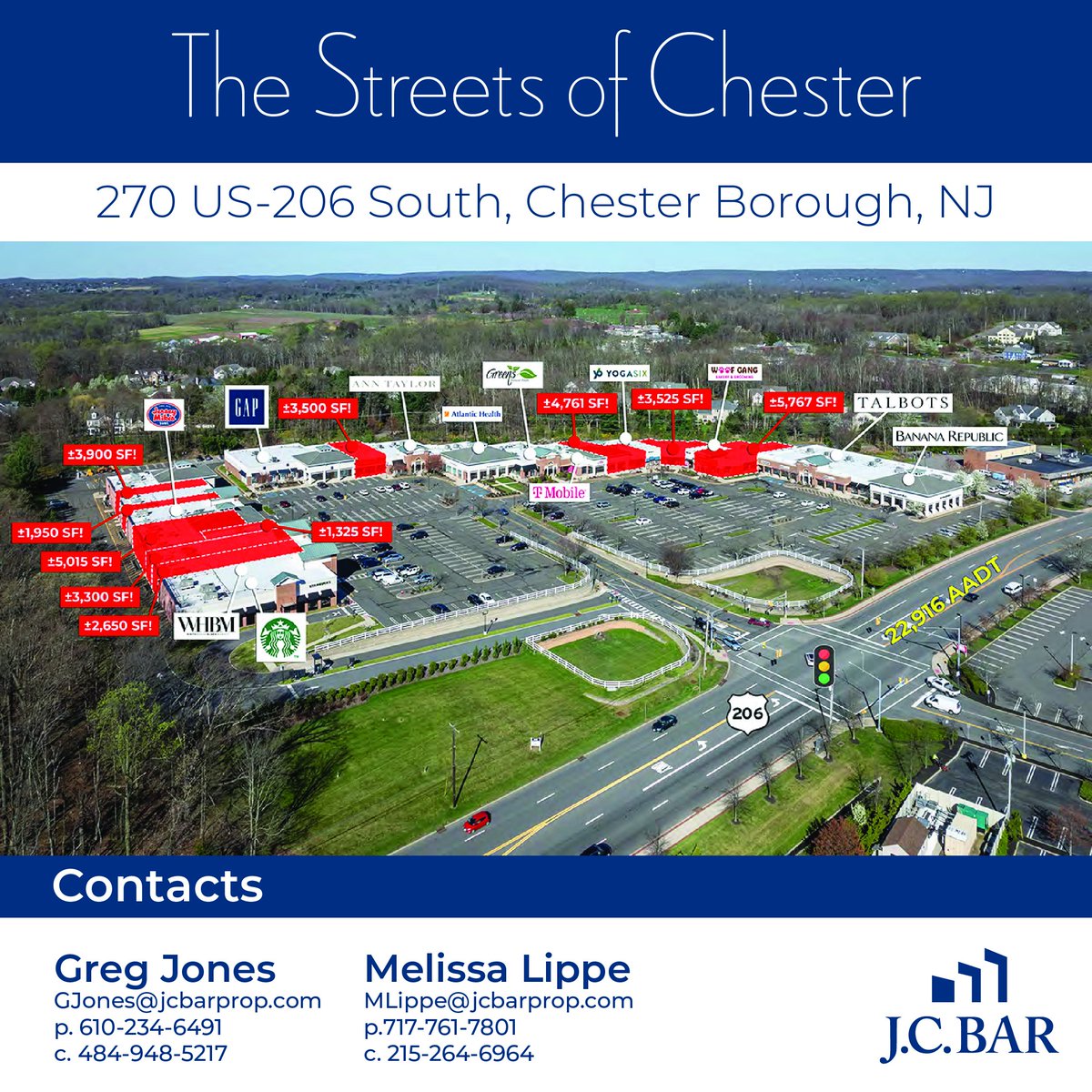 JCBARProp's tweet photo. Join the premiere shopping center The Streets of Chester! Contact Greg and Melissa Today!

https://t.co/insya7Hqj0

 #commercialrealestate #cre #retailrealestate #shoppingcenters #forlease #leasing #brokers #MorrisCounty #NewJersey #NJ #JCBARProperties https://t.co/xzPM2PcuBT