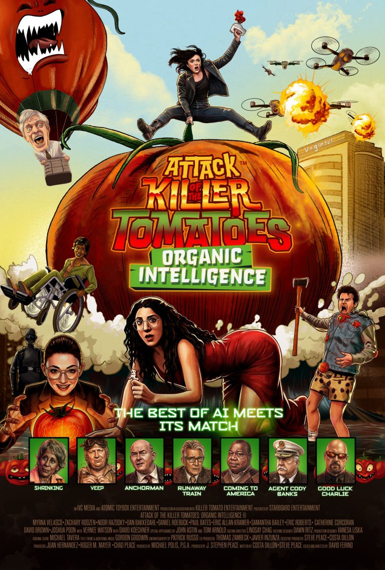 BDisgusting's tweet photo. New movie ATTACK OF THE KILLER TOMATOES: ORGANIC INTELLIGENCE has been Rated PG-13 this week for "Language, some violent content and suggestive material."

In select theaters August 7. https://t.co/KdmjTN1G9W