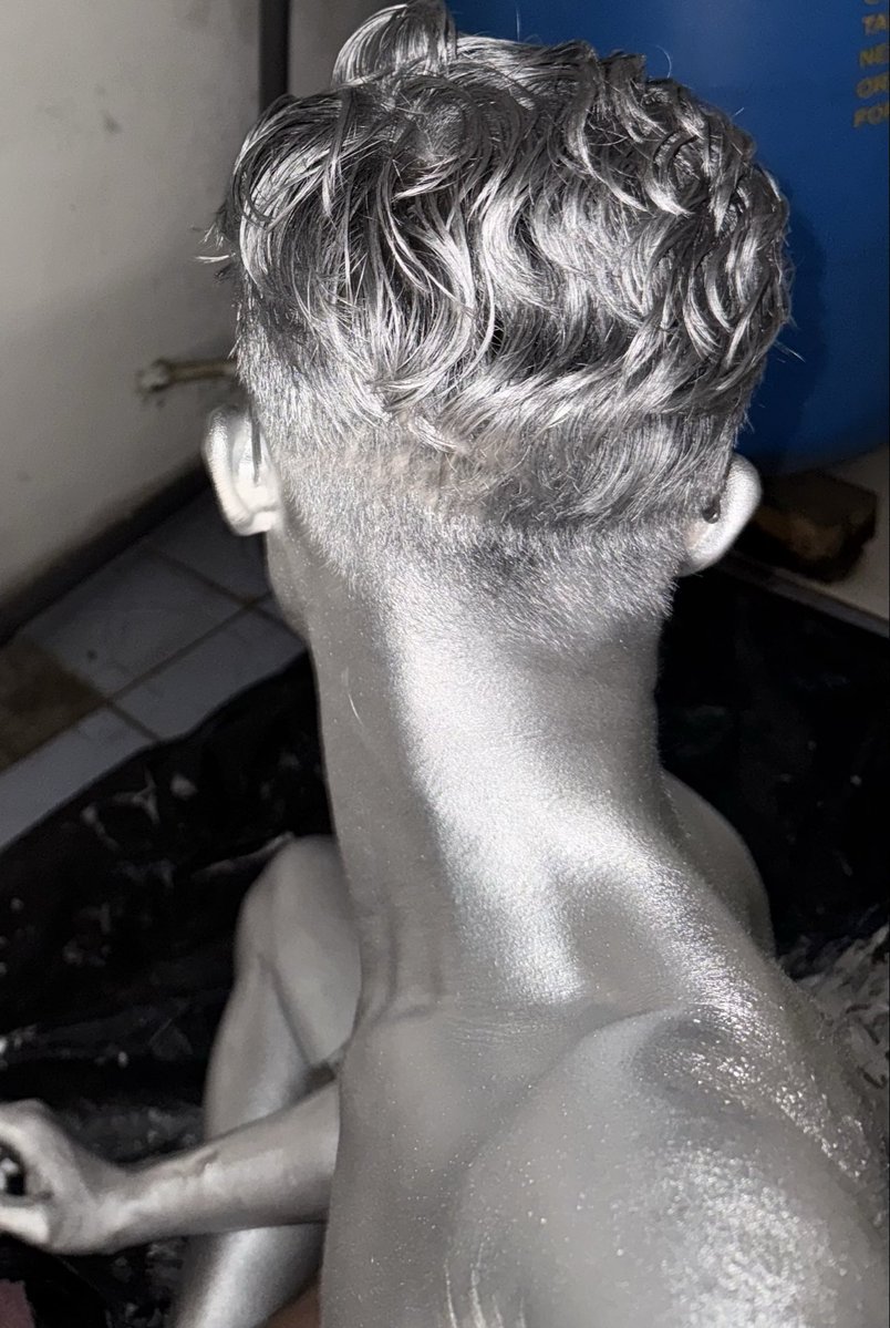 Noname52665912's tweet photo. I am obsessed with my silver hair 😐
#silverman #silverboy #taperfade #jawline https://t.co/a53UtGF4KQ