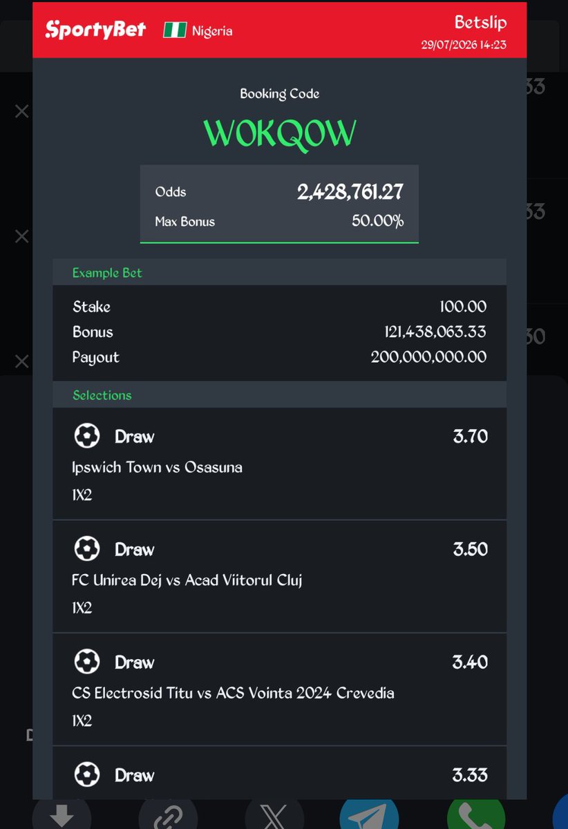Miiracl1e's tweet photo. Guys like win draw today 
13/13 draw games 

W0KQ0W https://t.co/2OTqb2yvHG