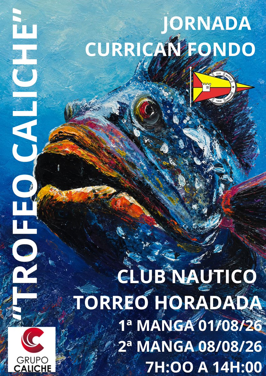 cnth79's tweet photo. Os recordamos que este sábado 1 de agosto celebraremos la Jornada de Curricán que tuvo que ser aplazada. ¡Nos vemos en el agua!  🌊 #cnth, #currican2026, #pescacnth2026, #trofeocaliche2026 https://t.co/vTTgZS5xnm