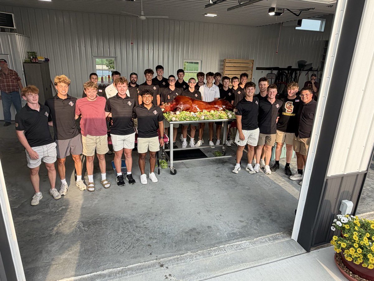 GSTitanBaseball's tweet photo. Putting an exclamation point on the 2026 season with Dewig Meats. Thank you to Aaron and Darla Kiesel for their hospitality and all of the parents that chipped in. It truly takes a village and we were grateful to be TOGETHER! https://t.co/HFOhkpk8NF