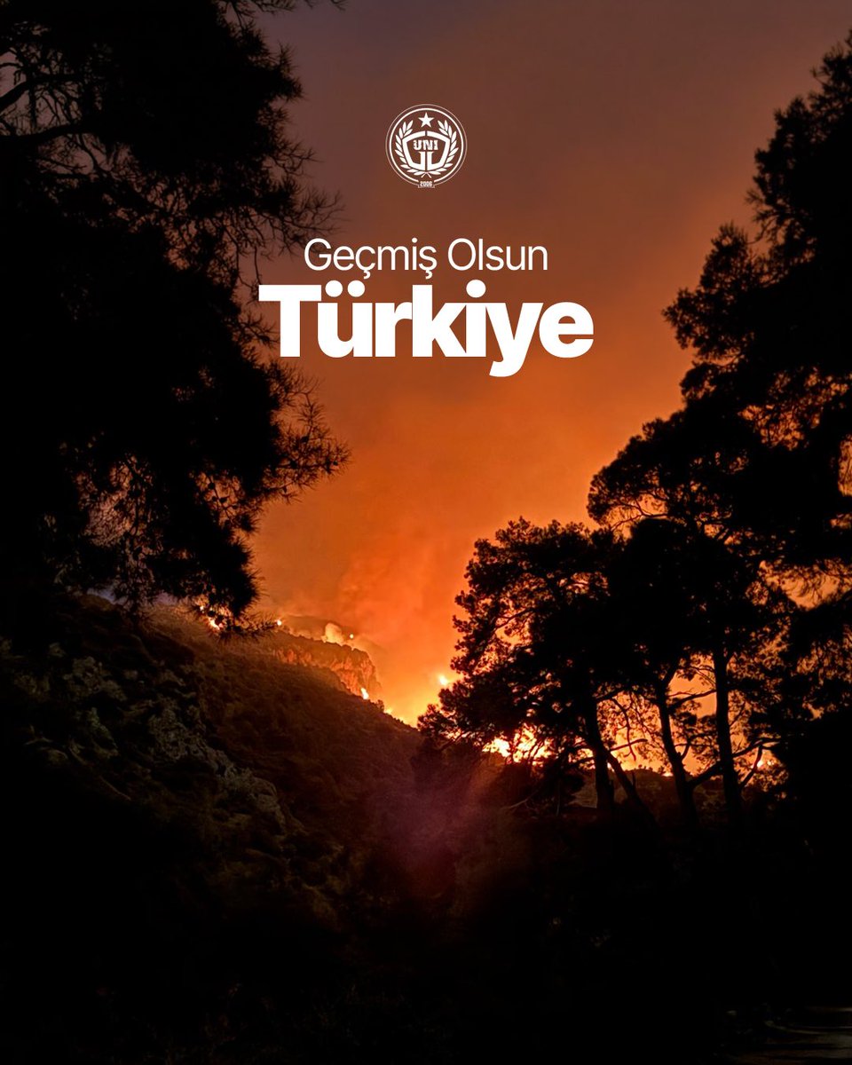 uniggresmi's tweet photo. Geçmiş Olsun Türkiye

Ülkemizin farklı noktalarında meydana gelen orman yangınlarını büyük bir üzüntüyle takip ediyoruz.

Yangınlardan etkilenen tüm vatandaşlarımıza geçmiş olsun dileklerimizi iletiyor; canla başla görev yapan itfaiye ekiplerimize, orman teşkilatımıza, güvenlik güçlerimize ve destek veren gönüllülerimize kolaylıklar diliyoruz.

Doğamızı, ormanlarımızı ve yaşam alanlarımızı tehdit eden bu felaketin en kısa sürede sona ermesini, yangınların kontrol altına alınmasını ve etkilenen bölgelerde hayatın en kısa zamanda yeniden normale dönmesini temenni ediyoruz.