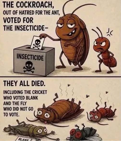 Real_Ames's tweet photo. Communism in a nutshell. 🎯

You can vote for it.
You can vote against it.
You can sit out and refuse to choose.

But once it takes hold, everyone lives with the consequences.

Choose wisely. 🇺🇸 https://t.co/xVME0pTqEE
